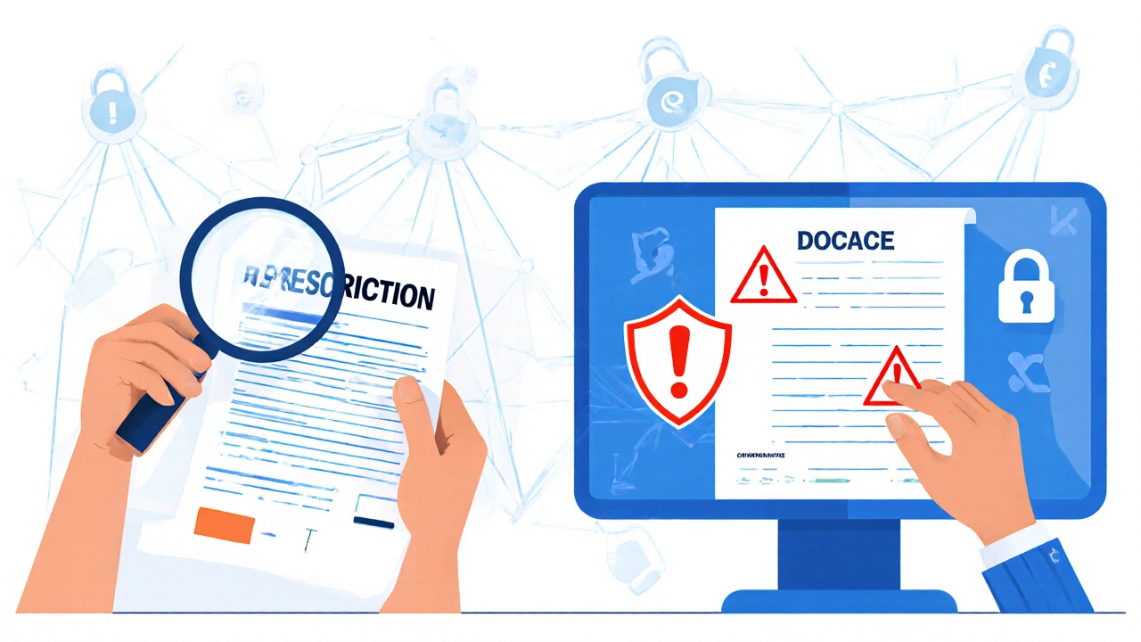 Split view of pharmacist reviewing prescriptions in person and online, highlighting errors.